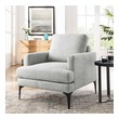 single chair for living room Modway Furniture Sofas and Armchairs Light Gray