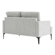 sectional couch with ottoman Modway Furniture Sofas and Armchairs Light Gray
