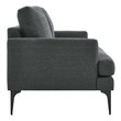 long sectional couch with chaise Modway Furniture Sofas and Armchairs Gray