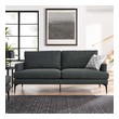long sectional couch with chaise Modway Furniture Sofas and Armchairs Gray