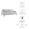 best quality leather sectional couches Modway Furniture Sofas and Armchairs Light Gray