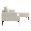 mid century leather sofas Modway Furniture Sofa Sectionals Beige