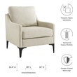 white accent chair Modway Furniture Sofas and Armchairs Beige