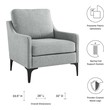 red and white accent chair Modway Furniture Sofas and Armchairs Light Gray