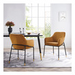 set chairs Modway Furniture Dining Chairs Black Cognac