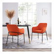 designer dining room chairs Modway Furniture Dining Chairs Black Orange