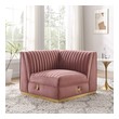 dark brown sectional with chaise Modway Furniture Sofas and Armchairs Dusty Rose
