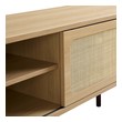 solid wood entertainment center with bookshelves Modway Furniture Tables TV Stands-Entertainment Centers Oak