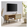 solid wood entertainment center with bookshelves Modway Furniture Tables TV Stands-Entertainment Centers Oak