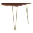 2 in 1 dining table Modway Furniture Dining Room Tables Gold Walnut