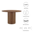 counter height table set Modway Furniture Bar and Dining Tables Walnut