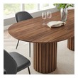 wood dining table set for 6 Modway Furniture Bar and Dining Tables Walnut