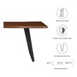 new dining table Modway Furniture Black Walnut