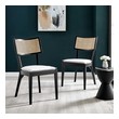 farmhouse kitchen table and chairs Modway Furniture Dining Chairs Black White