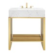 powder room bathroom vanity Modway Furniture Vanities Bathroom Vanities White Gold