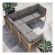 sleeper sectional Modway Furniture Sofa Sectionals Gray Graphite