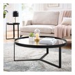 wicker end table Modway Furniture Tables Black