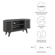 tv unit for living room Modway Furniture Charcoal