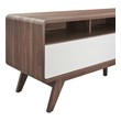 walnut corner tv stand Modway Furniture Decor Walnut White