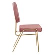 farmhouse dining Modway Furniture Gold Dusty Rose