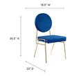 beige dining chairs with gold legs Modway Furniture Gold Navy