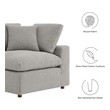 couch with a pull out bed Modway Furniture Sofas and Armchairs Light Gray
