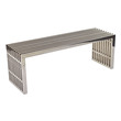 outdoor accent bench Modway Furniture Benches and Stools Ottomans and Benches Silver