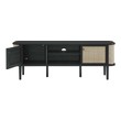 solid wood media console Modway Furniture Decor Black