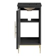 small wooden bathroom cabinet Modway Furniture Vanities Black Black