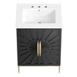 modern corner vanity Modway Furniture Vanities White Black