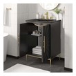 modern farmhouse bathroom vanity Modway Furniture Vanities Black Black