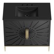 small counter top sink Modway Furniture Vanities Black Black