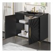 small counter top sink Modway Furniture Vanities Black Black