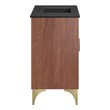 wooden bathroom cabinet Modway Furniture Vanities Black Walnut
