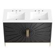 50 double vanity Modway Furniture Vanities White Black