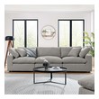 real leather sectional sofa Modway Furniture Sofas and Armchairs Light Gray