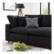 gray sleeper sectional Modway Furniture Sofas and Armchairs Sofas and Loveseat Black