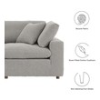 lilac velvet couch Modway Furniture Sofas and Armchairs Sofas and Loveseat Light Gray
