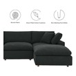 gray leather couch with chaise Modway Furniture Sofas and Armchairs Sofas and Loveseat Black