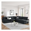 l couch set Modway Furniture Sofas and Armchairs Black