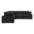soft sofa sectional Modway Furniture Sofas and Armchairs Black
