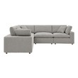 modern red leather sectional sofa Modway Furniture Sofas and Armchairs Light Gray