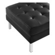modern contemporary leather furniture Modway Furniture Sofas and Armchairs Silver Black