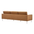 black sofa Modway Furniture Sofas and Armchairs Silver Tan