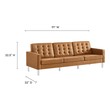 black sofa Modway Furniture Sofas and Armchairs Silver Tan