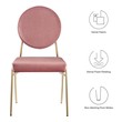 small dining table and chairs set Modway Furniture Dining Chairs Gold Dusty Rose