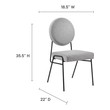 modern wooden chairs for dining table Modway Furniture Black Light Gray