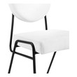 black and wood table and chairs Modway Furniture Black White