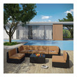 backyard furniture set Modway Furniture Sofa Sectionals Outdoor Sofas and Sectionals Espresso Mocha