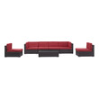nice outdoor furniture set Modway Furniture Sofa Sectionals Outdoor Sofas and Sectionals Espresso Red